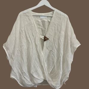 Linen wrap layering top